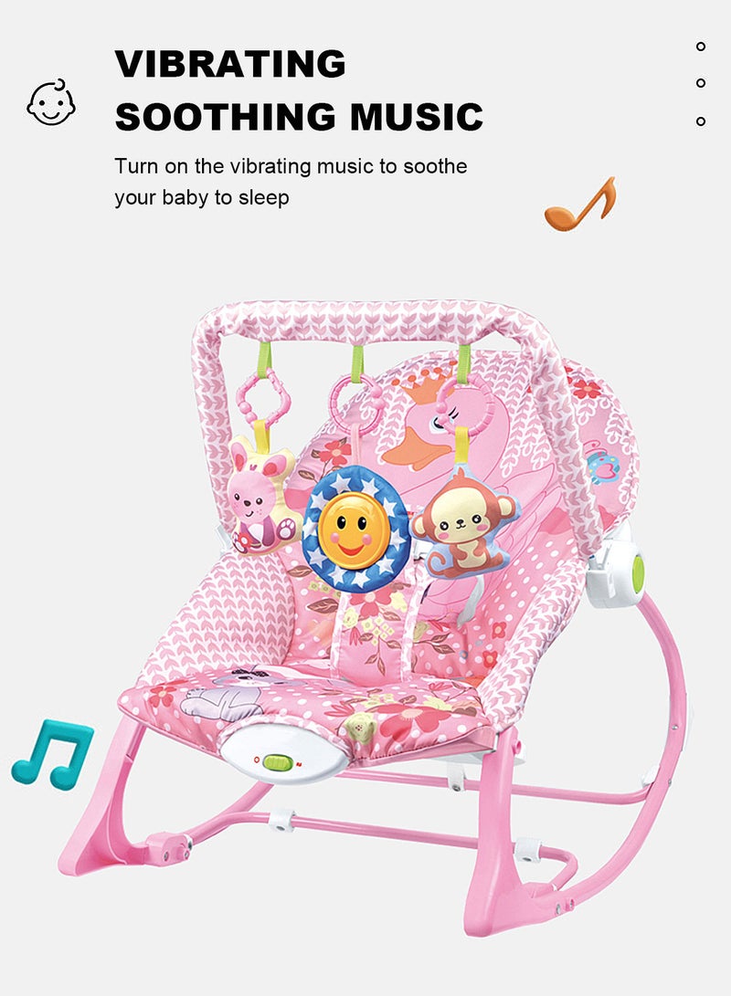 Infant Electric Vibrating Musical Rocking Chair, Load Capacity 40lbs/18kg Age Standard 0+