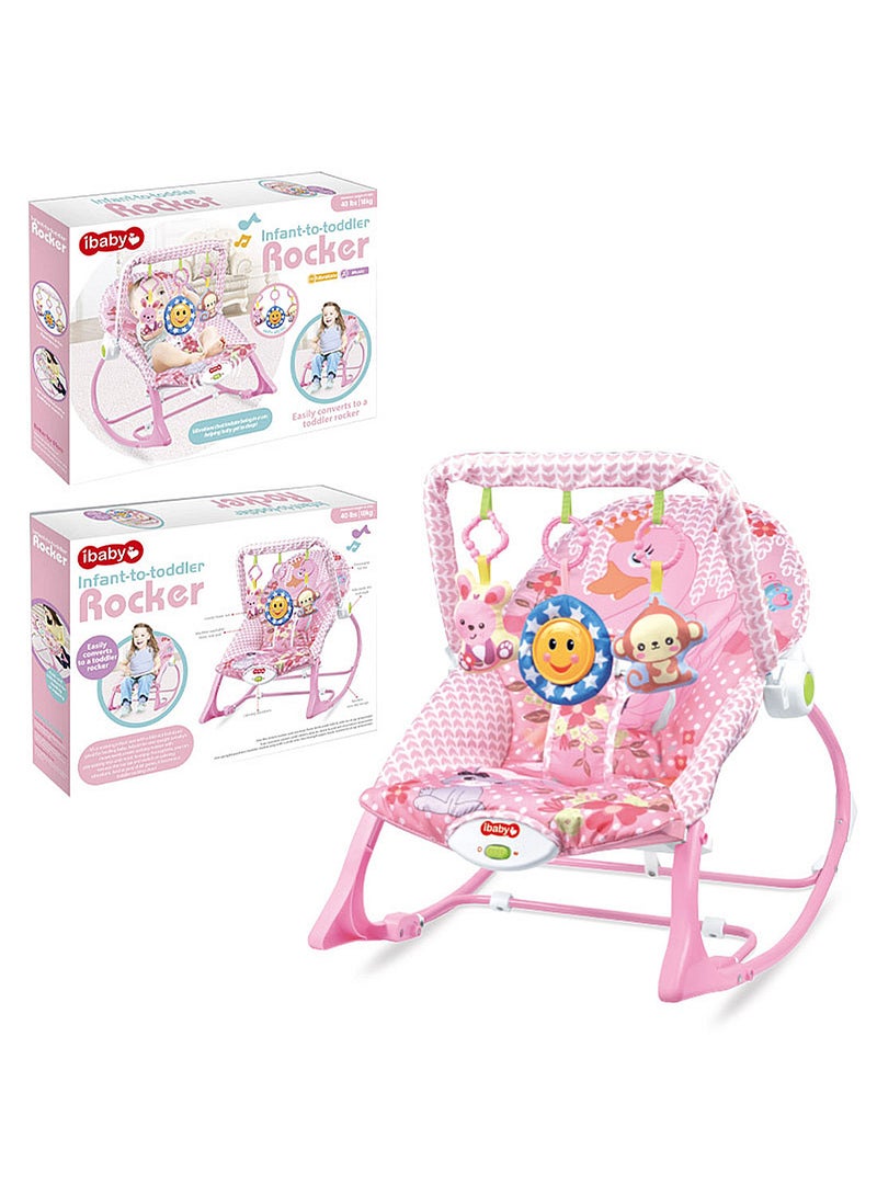 Infant Electric Vibrating Musical Rocking Chair, Load Capacity 40lbs/18kg Age Standard 0+