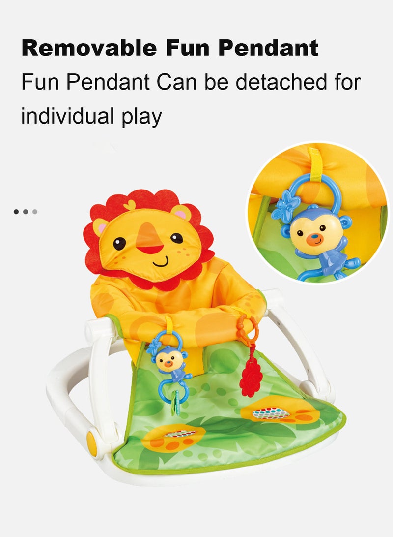 Multifunctional  Infant Floor Seat, Portable And Foldable Infant Baby Chair, Baby Aactivity Seat With Toys
