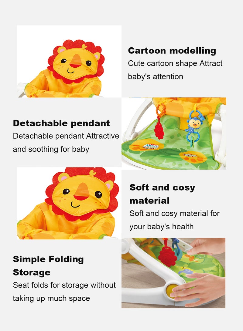 Multifunctional  Infant Floor Seat, Portable And Foldable Infant Baby Chair, Baby Aactivity Seat With Toys