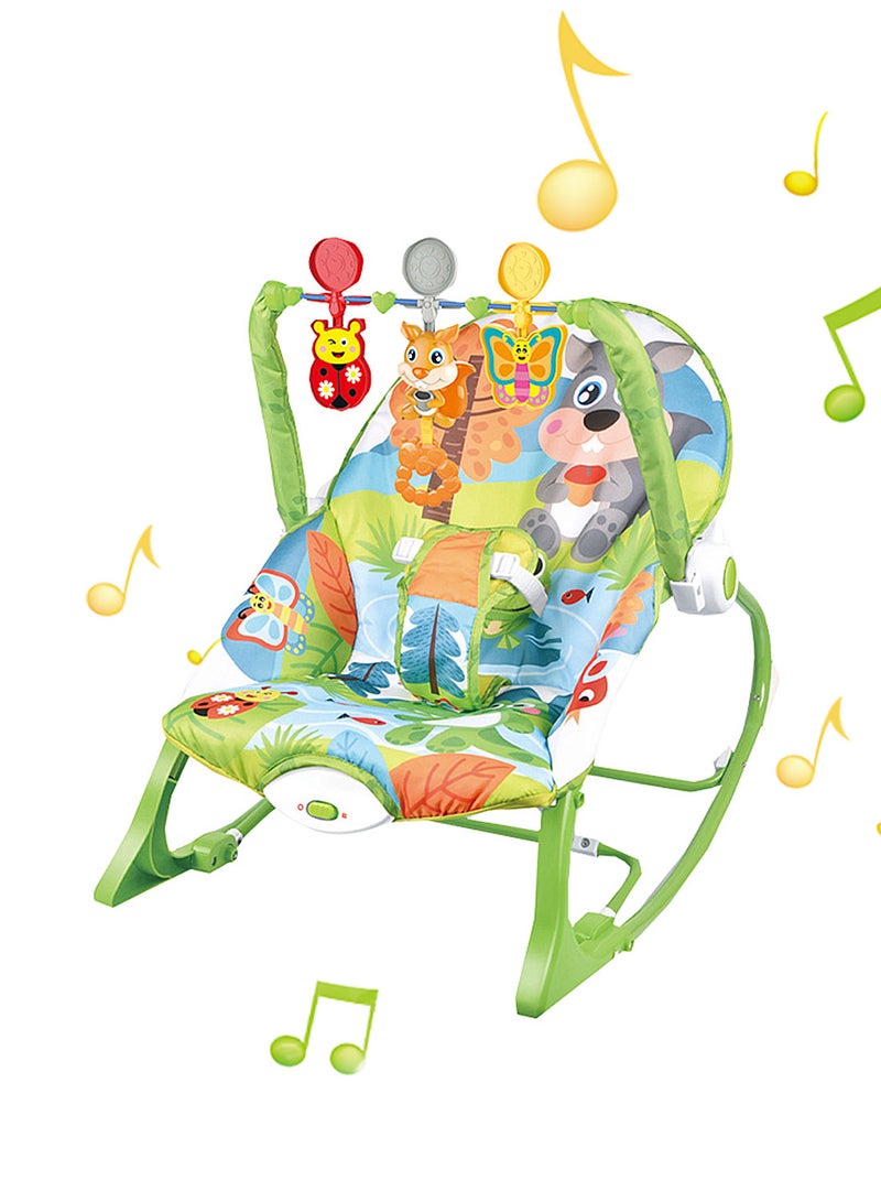 Infant Electric Vibrating Musical Rocking Chair, Load Capacity 40lbs/18kg Age Standard 0+