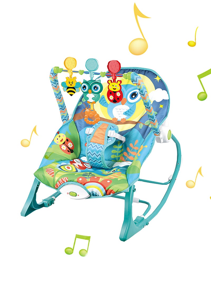 Infant Electric Vibrating Musical Rocking Chair, Load Capacity 40lbs/18kg Age Standard 0+