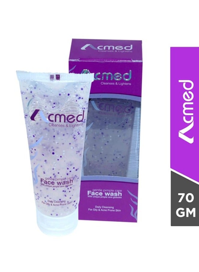 Ethiglo Acmed Pimple Care Face Wash 70 Grams and Sebogel Salicylic Acid & Nicotinamide Gel for Pimples and Oily Skin, 30gm