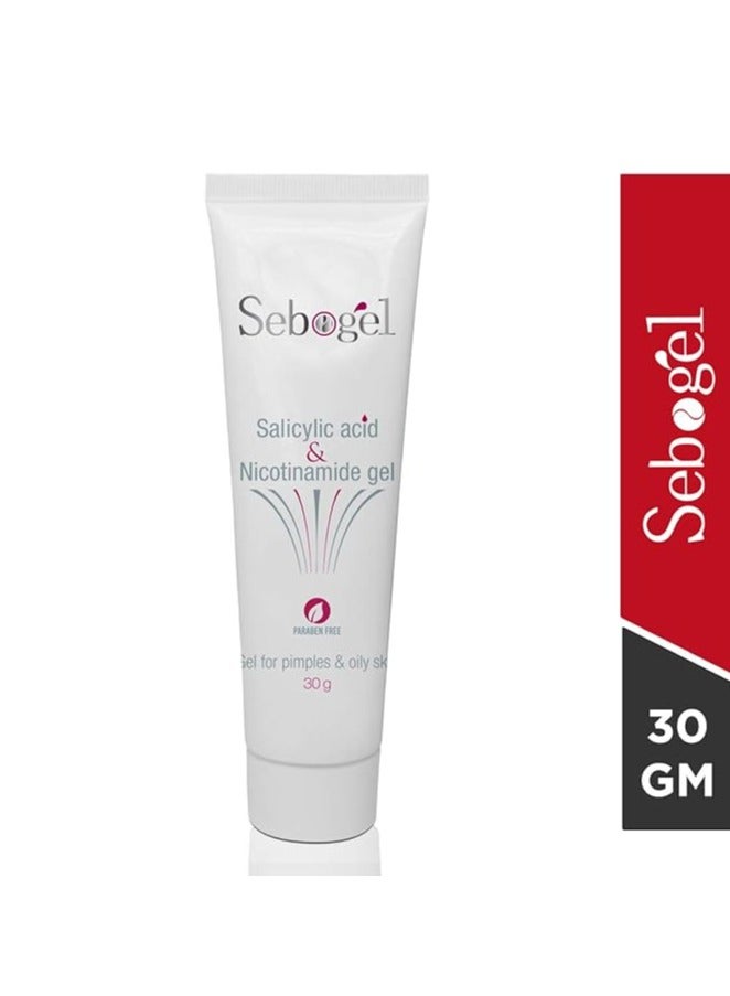 Ethiglo Acmed Pimple Care Face Wash 70 Grams and Sebogel Salicylic Acid & Nicotinamide Gel for Pimples and Oily Skin, 30gm