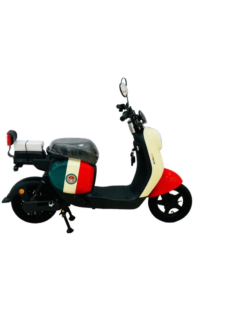 Stylish Retro Electric Scooter 48V 20Ah Multicolour