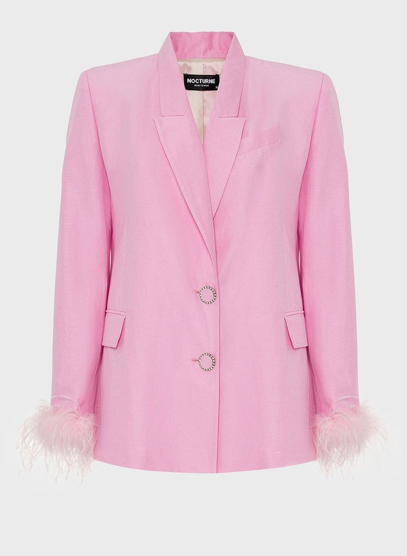 Feather Detail Blazer