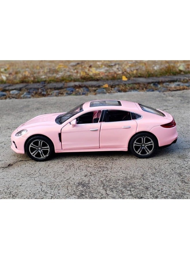 Car Models for Porschee Palamelaa Coupe, Pull Back Children's Toy Collectibles 1/32 Alloy Die Casting Car Model Toy Birthday Souvenir (PINK)