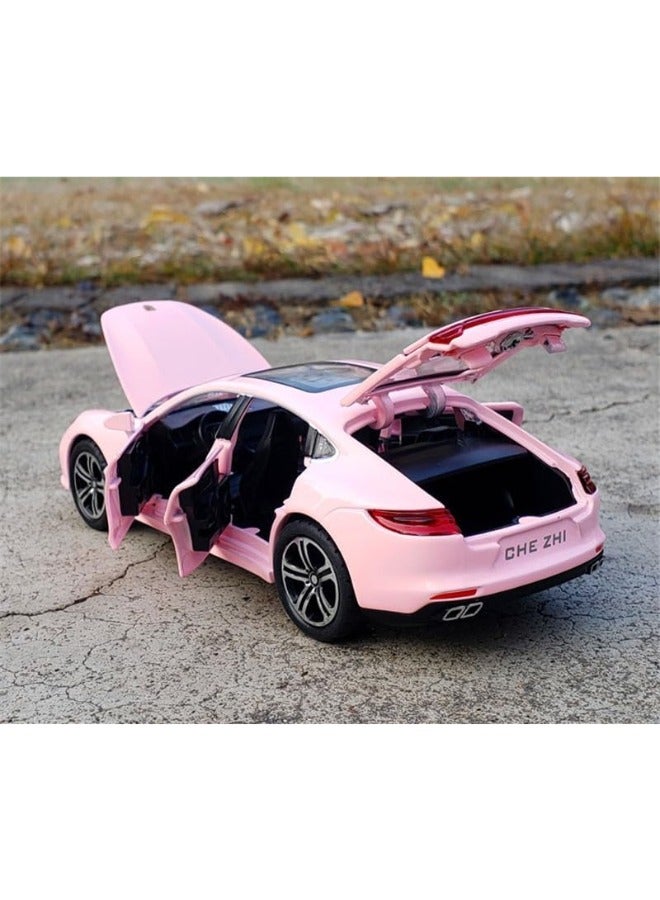 Car Models for Porschee Palamelaa Coupe, Pull Back Children's Toy Collectibles 1/32 Alloy Die Casting Car Model Toy Birthday Souvenir (PINK)