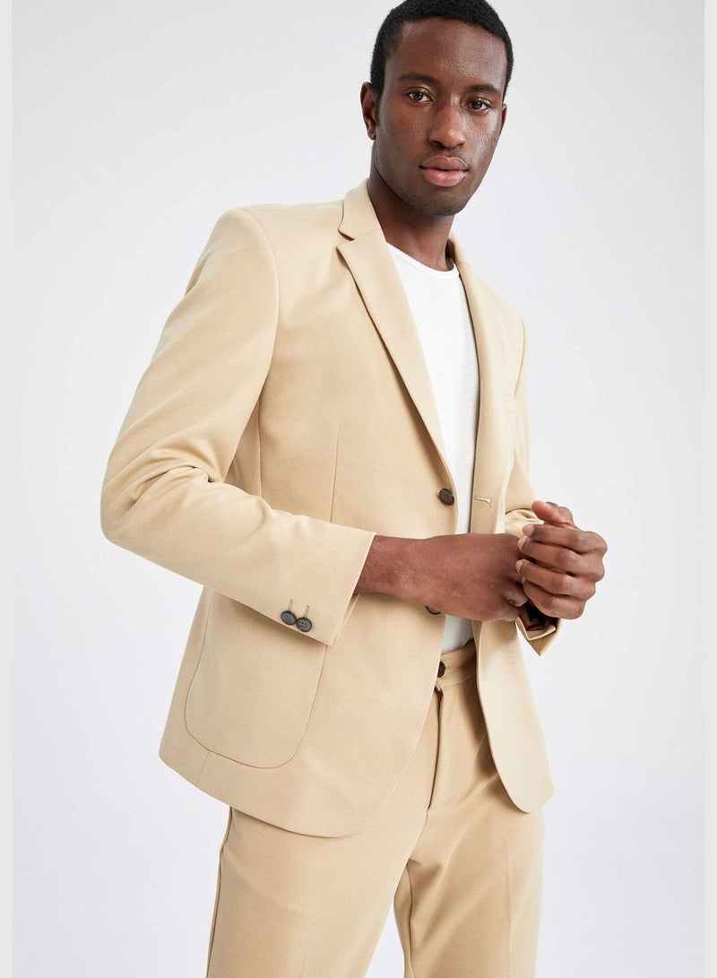 Slim Fit Basic Blazer Jacket