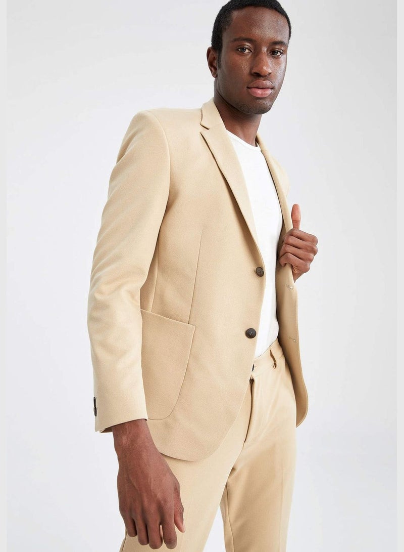 Slim Fit Basic Blazer Jacket