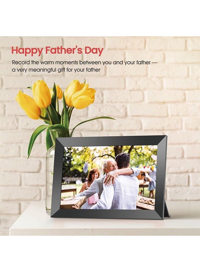 Frameo 10.1 Inch WiFi Digital Picture Frame, 1280x800 HD IPS Touch Screen Photo Frame Electronic, 32GB Memory, Auto-Rotate, Wall Mountable, Share Photos/Videos Instantly via Frameo App from Anywhere