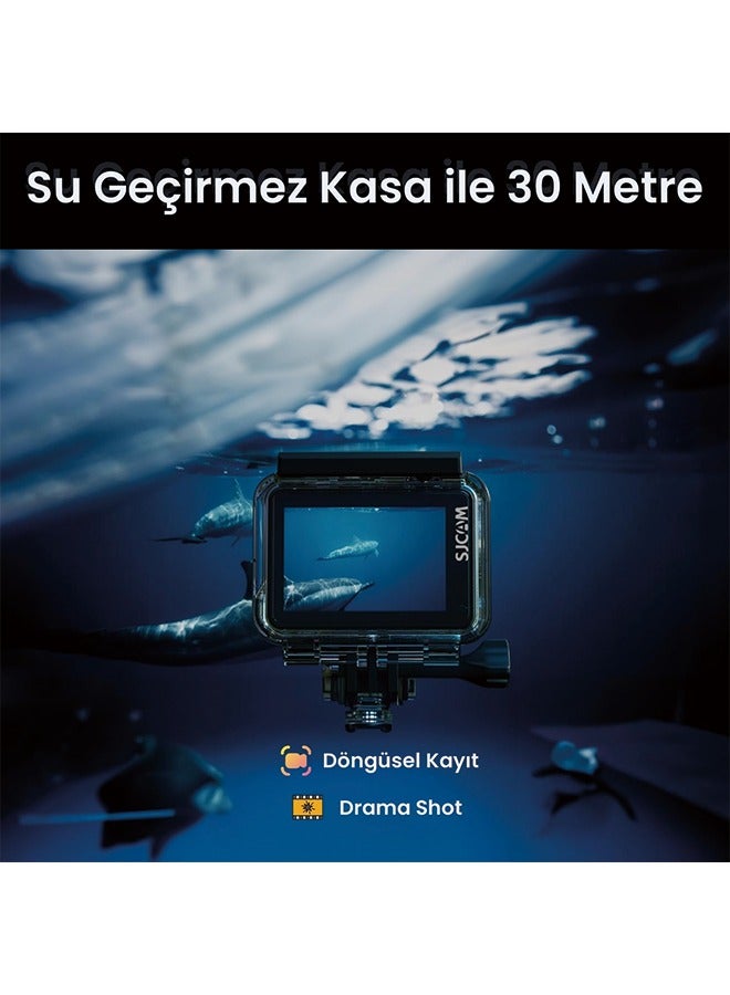SJCAM Original SJ4000 Air 4K Wi-Fi Action Camera 16MP Waterproof DV Camcorder 170 Degree Wide Angle LCD - Black