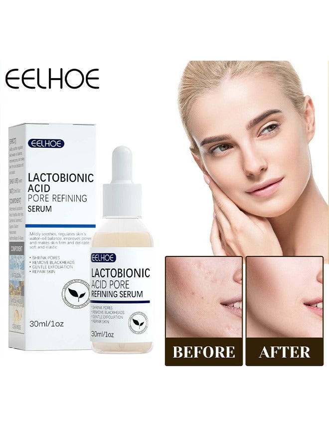 Lactobionic Acid Pore Refining Serum, Lactobionic Acid, Pores Tightening Serum, Vegan Pore Minimizer For Men And Women Regardless Of Age, 30ML