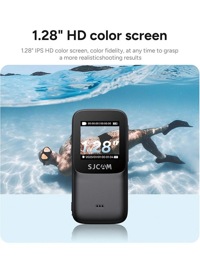 SJCAM C200 Mini Action Camera 4KHD Handheld Portable Lightweight 40M Underwater Waterproof Camera with Stabilization, 154° FOV Zoom Lens, Action Cam for Helmet, Bicycle, Vlogging