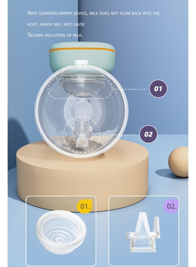 Wearable Double Electric Breast Pump with Digital Display, Anti-Reflective Design, Lightweight & Compact, Hands-Free Operation, 1500mAh Battery, 3 Modes & 9 Levels, 129x118x117mm