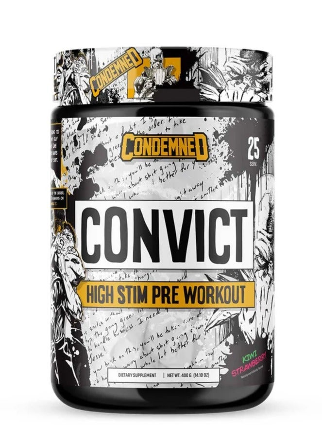 Convict NEW High Stim Pre-Workout Kiwi Strawberry