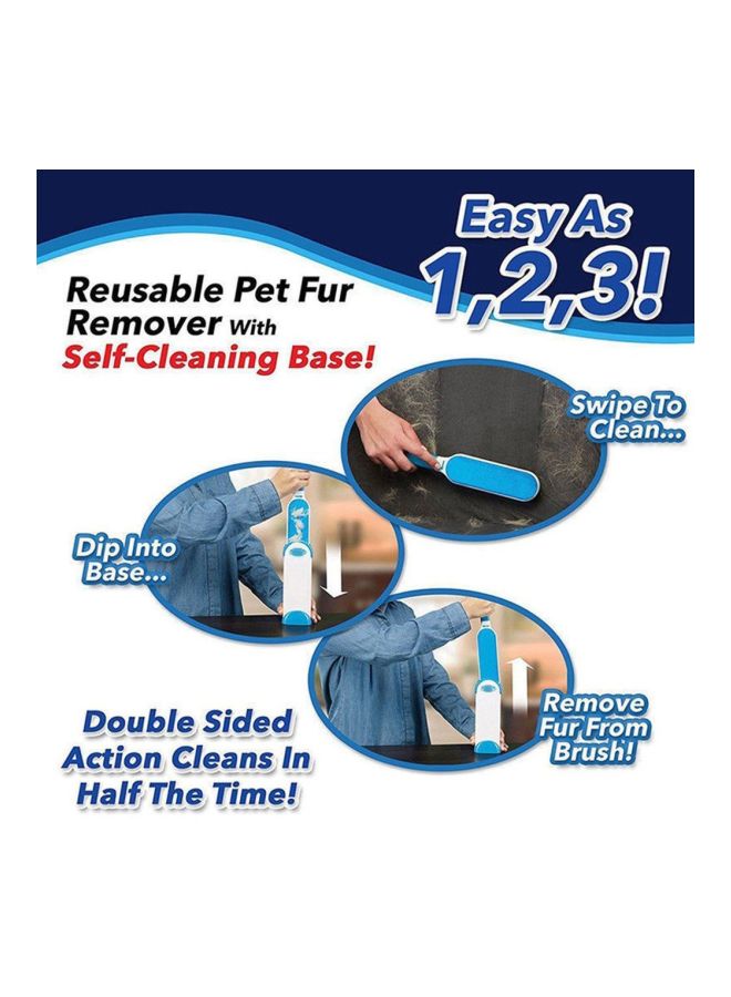 Reusable Fur And Lint Remover Kit Blue & White 32.5*7.4*5cm