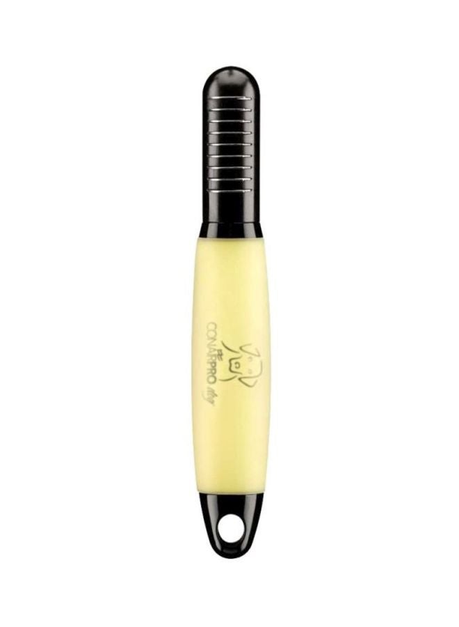 Pro Dematting Dog Rake Black/Yellow 1.25x9.63x5.75inch