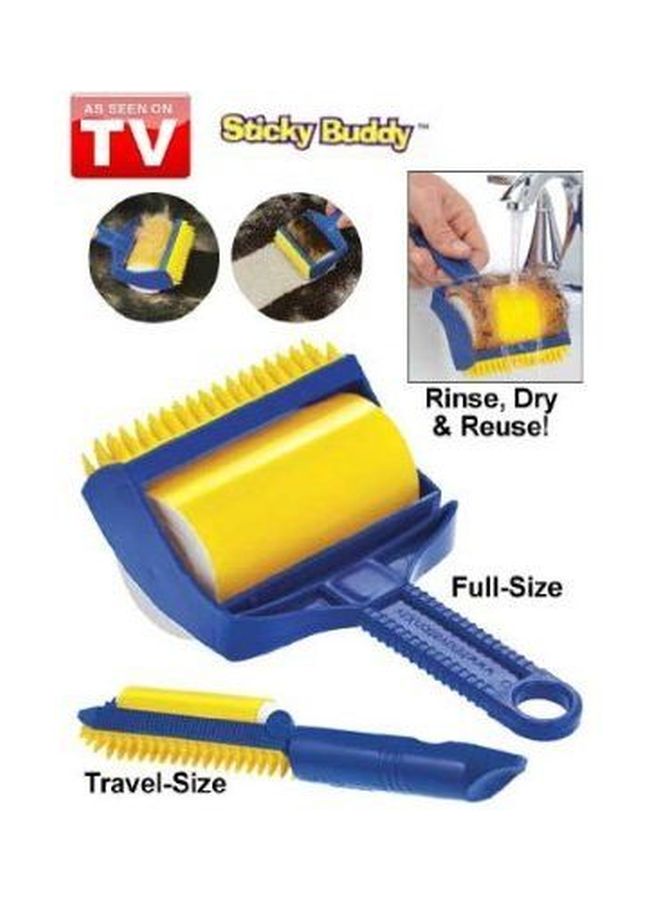 2-Piece Multipurpose Lint Roller Set Blue/Yellow