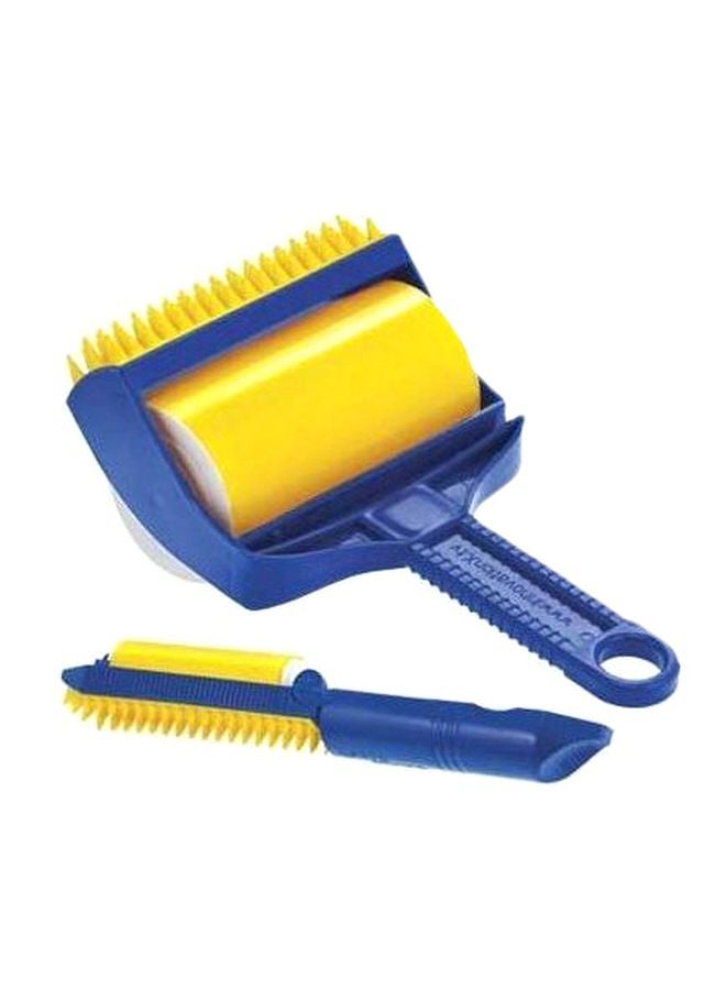 2-Piece Lint Roller And Brush Set Blue/Yellow