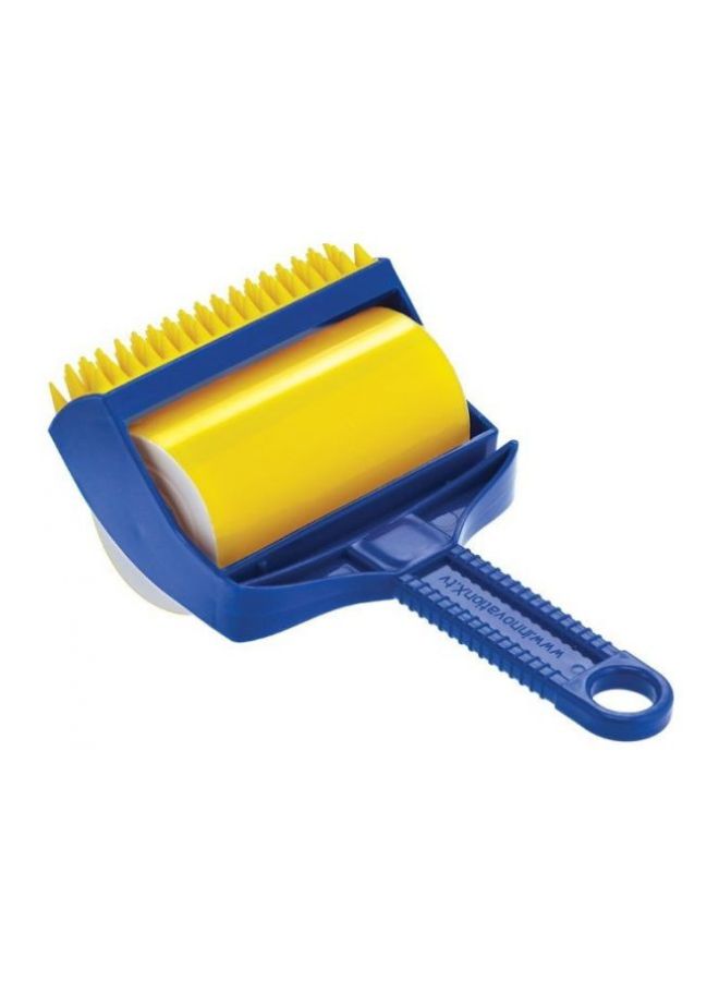2-Piece Lint Roller And Brush Set Blue/Yellow
