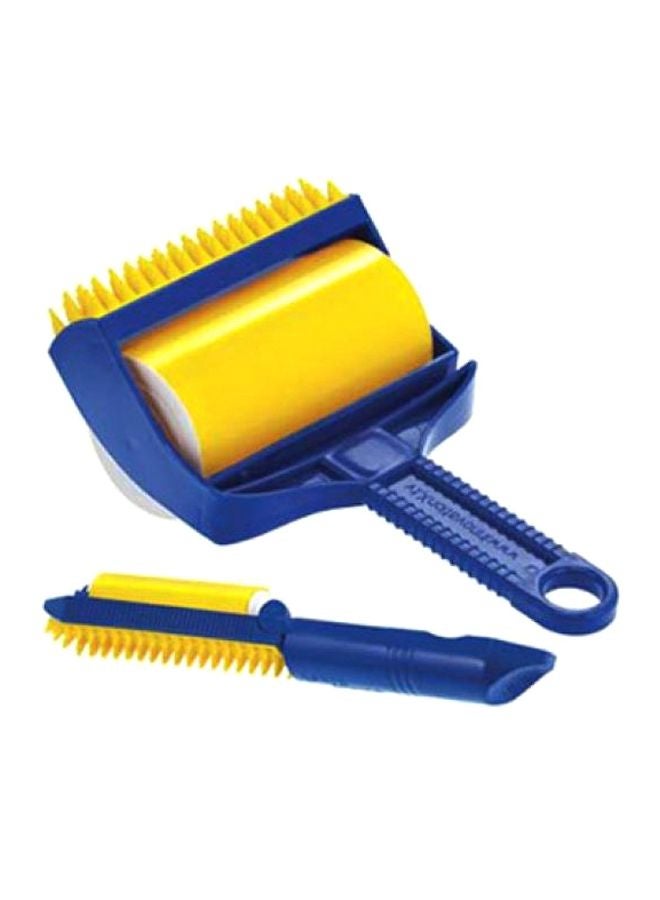 2-Piece Lint Roller With Brush Set Blue/Yellow