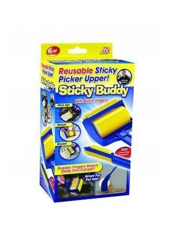 2-Piece Lint Roller With Brush Set Blue/Yellow