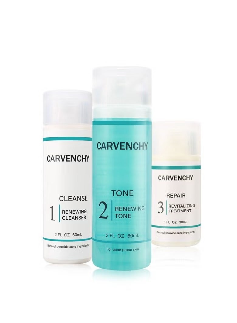 3 Step Acne Treatment 30 Day Complete Acne Skin Care Kit