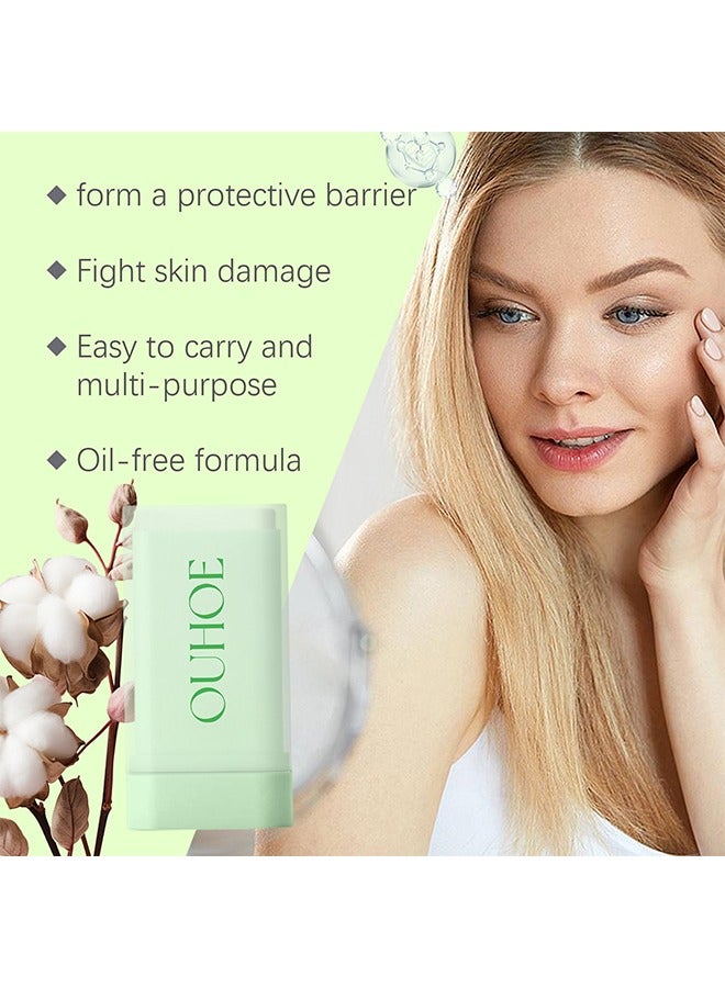 Cotton Soft Sun Stick SPF50+ PA++++ ,Protects against UV rays, moisturizes, is refreshing, non-sticky, and comfortable on the skin, 20g, Light Blue