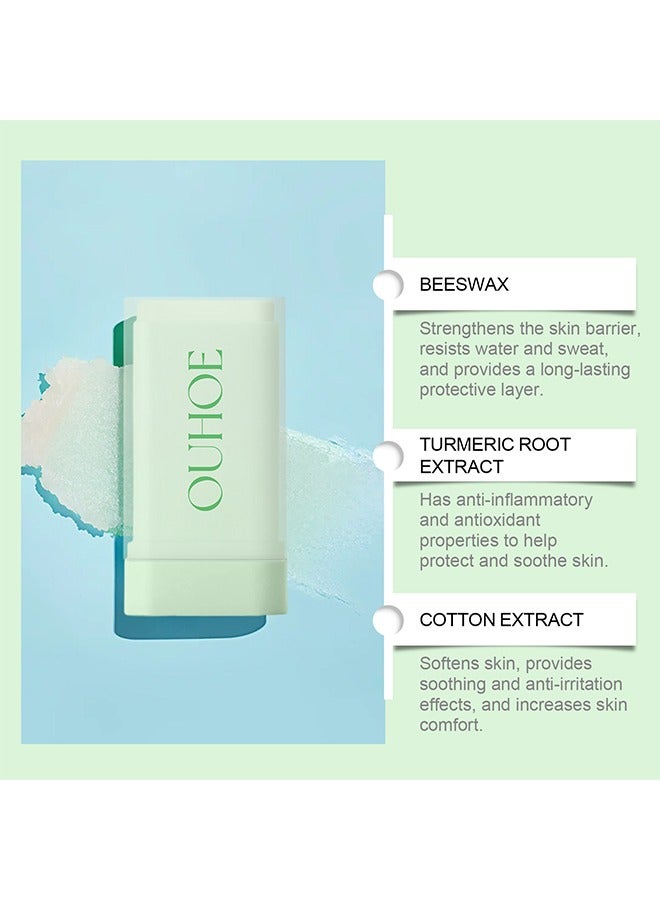 Cotton Soft Sun Stick SPF50+ PA++++ ,Protects against UV rays, moisturizes, is refreshing, non-sticky, and comfortable on the skin, 20g, Light Blue