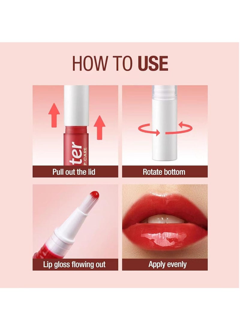 Nude Pink Shimmer lip gloss, Hydrating Lip Glow Oil, Natural Lip Plumper, Lip Plumper Gloss Tinted Glitter Lipgloss, Lipstick Moisturizing High Shine and Vegan Plumping, Long-Lasting Dry Lip Care 08#