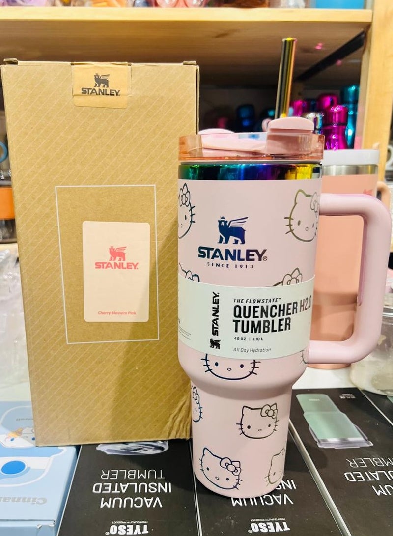 Stanley Insulated mug with straw lid for water, Tea Coffee, Juice and Smoothie 40 oz.