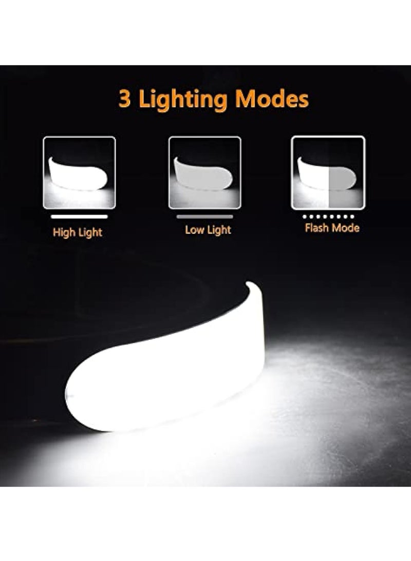 LED Head Torch Rechargeable, Super Bright Headlamp Waterproof Headlight with 3 Lighting Modes, 230° Wide Beam COB Headlight, Adjustable Angle, Lightweight Waterproof Hands-Free Flashlight