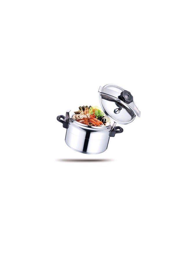 HTH 15L Pressure Cooker Aluminum for Household, Super-pressure Cooker Secure Cookerware, Silver