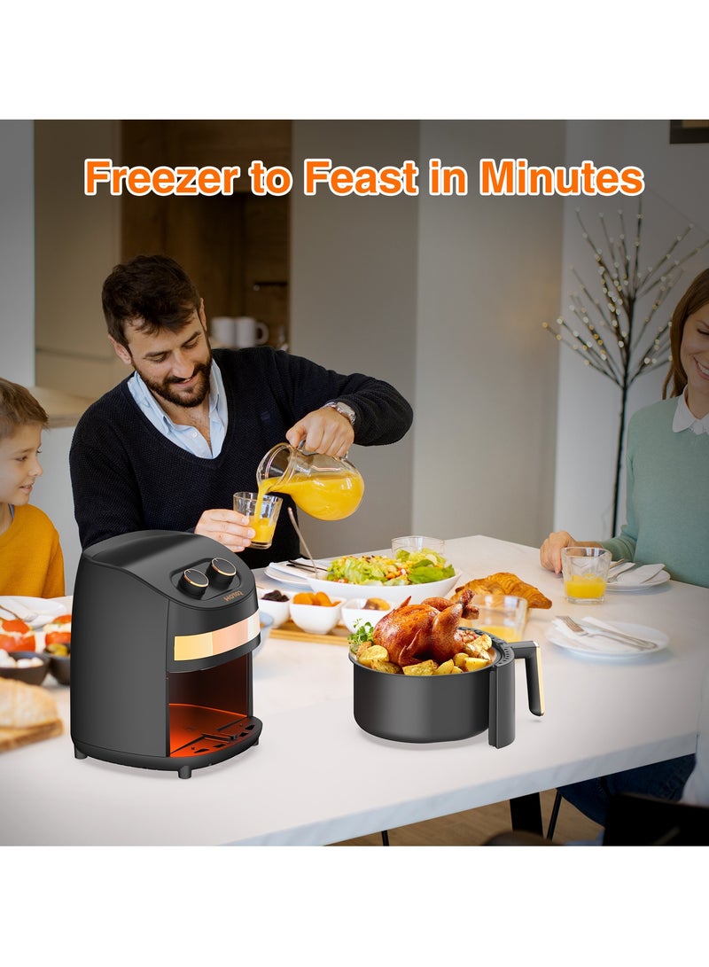 3.5L Air Fryer With Timer Temperature That Crisps Roasts Reheats And Dehydrates For Quick Easy Meals