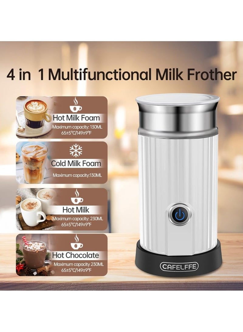 Milk Frother For Coffee, 3-in-1 Electric Milk Steamer Milk Mixer, Hot and Cold Coffee Stirrers For Latte and Cappuccino 230ml