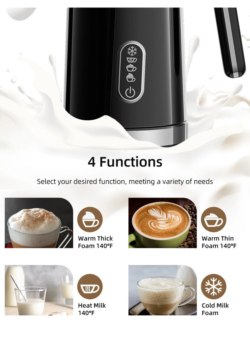 4 in 1 Automatic Hot and Cold Milk Frother Warmer for Latte, Foam Maker, Hot Chocolates, Cappuccino