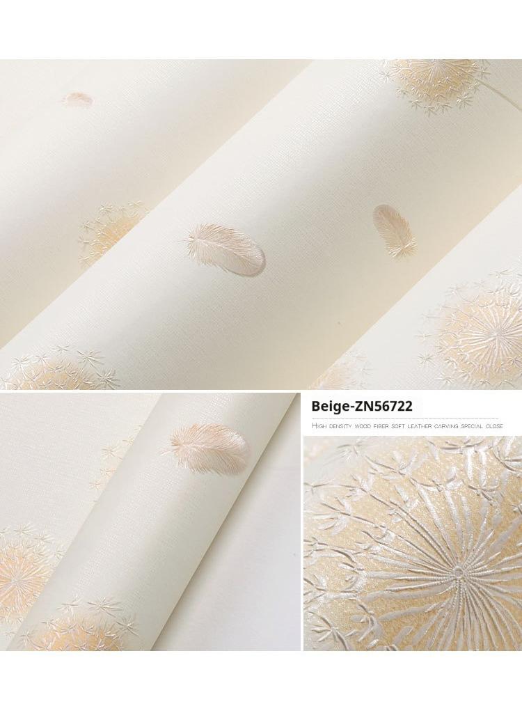 Dandelion Design Thicken Waterproof Self-Adhesive Wallpaper For Kids Room And Television Background Wall 0.53*9.5 Meters