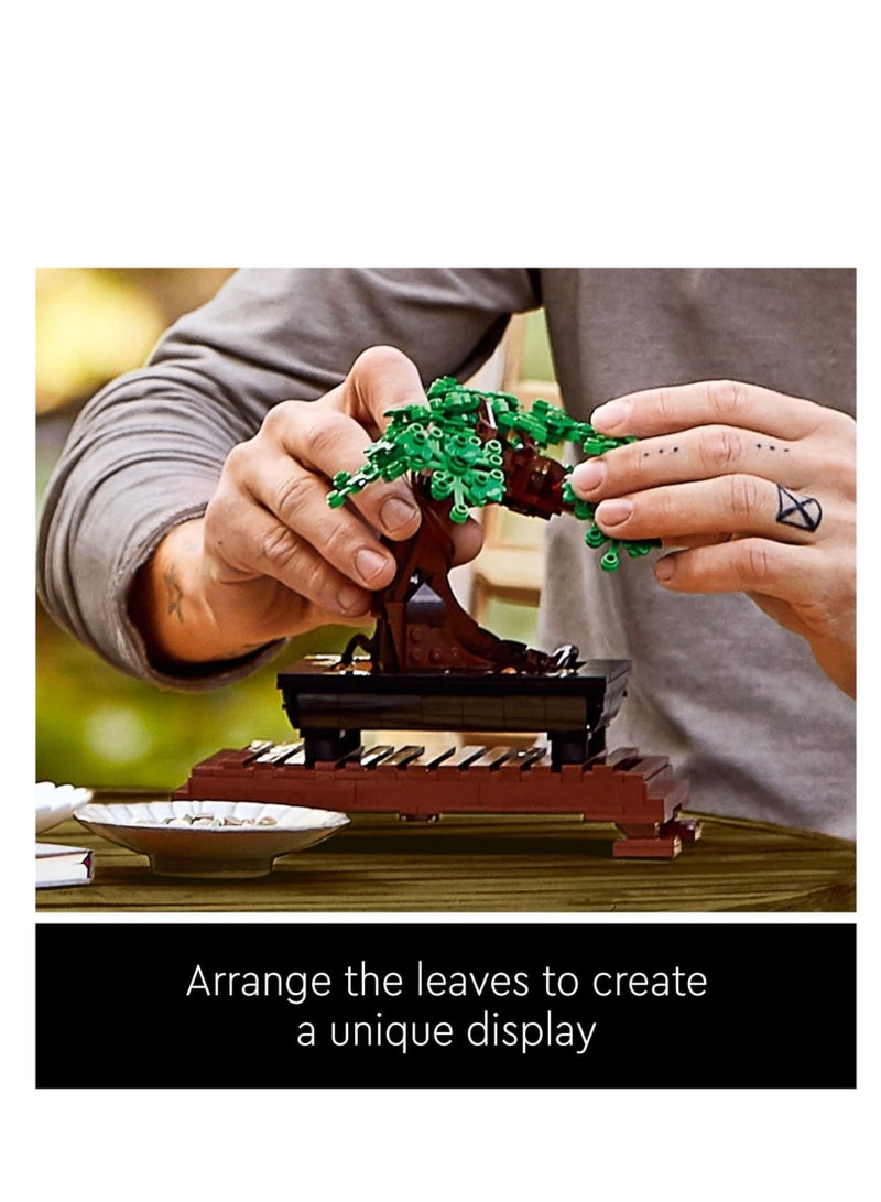 Bonsai Tree Building Sets, Featuring Cherry Blossom Flowers, DIY Plant Model for Adults, Creative Gift for Home Décor and Office Art, Botanical Collection Design Kit, Present for Kids and Adults