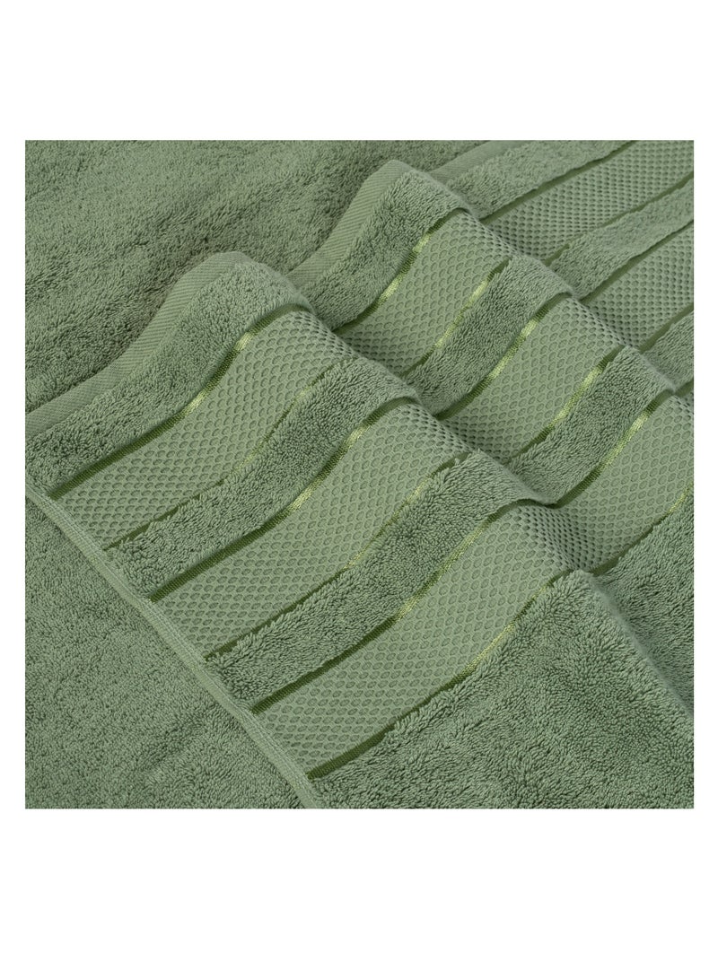 Safi Plus 6 Piece Turkısh Cotton Super Soft Towel Set Sage Green