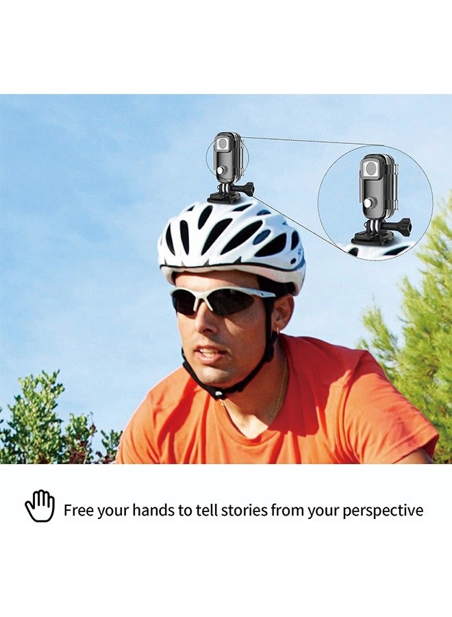 SJCAM C100+ Mini WiFi Action Camera 4K30fps Pocket Wearable Body Camera, Magnetic APP Control, Underwater 98FT Waterproof Helmet Camera with Mount Kits 32G SD Card, Weighs 1oz, 2.4 * 1 * 0.6 inch