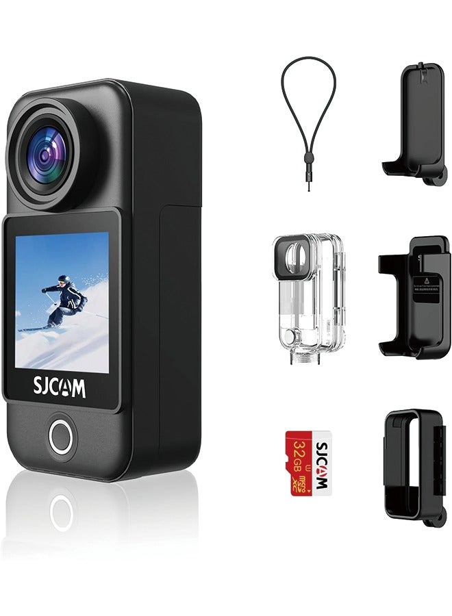 SJCAM C300 4K30fps Action Camera 5GWIFI Sport Camera with Touch Screen 8xZoom 96ft Underwater Camera Accessories Kit for Outdoors Activities