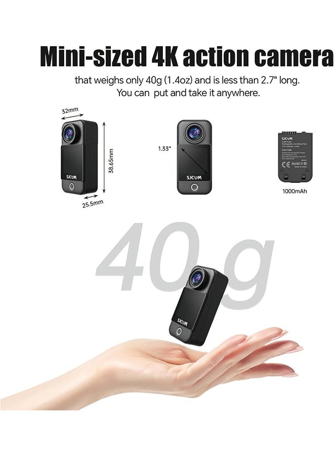 SJCAM C300 4K30fps Action Camera 5GWIFI Sport Camera with Touch Screen 8xZoom 96ft Underwater Camera Accessories Kit for Outdoors Activities