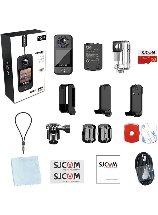 SJCAM C300 4K30fps Action Camera 5GWIFI Sport Camera with Touch Screen 8xZoom 96ft Underwater Camera Accessories Kit for Outdoors Activities