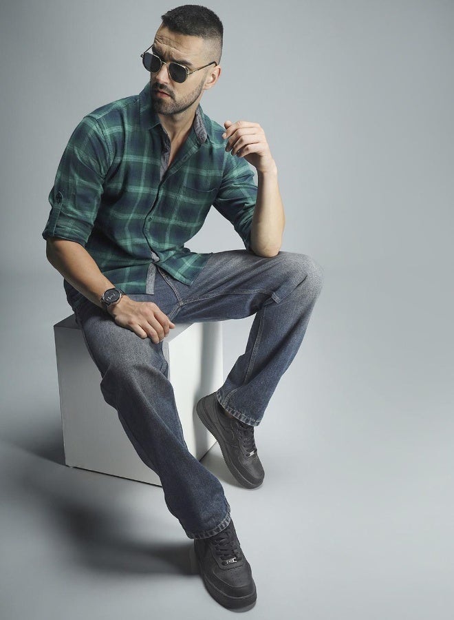 Men's Green Shirts - Sleek and Comfortable Everyday Wear