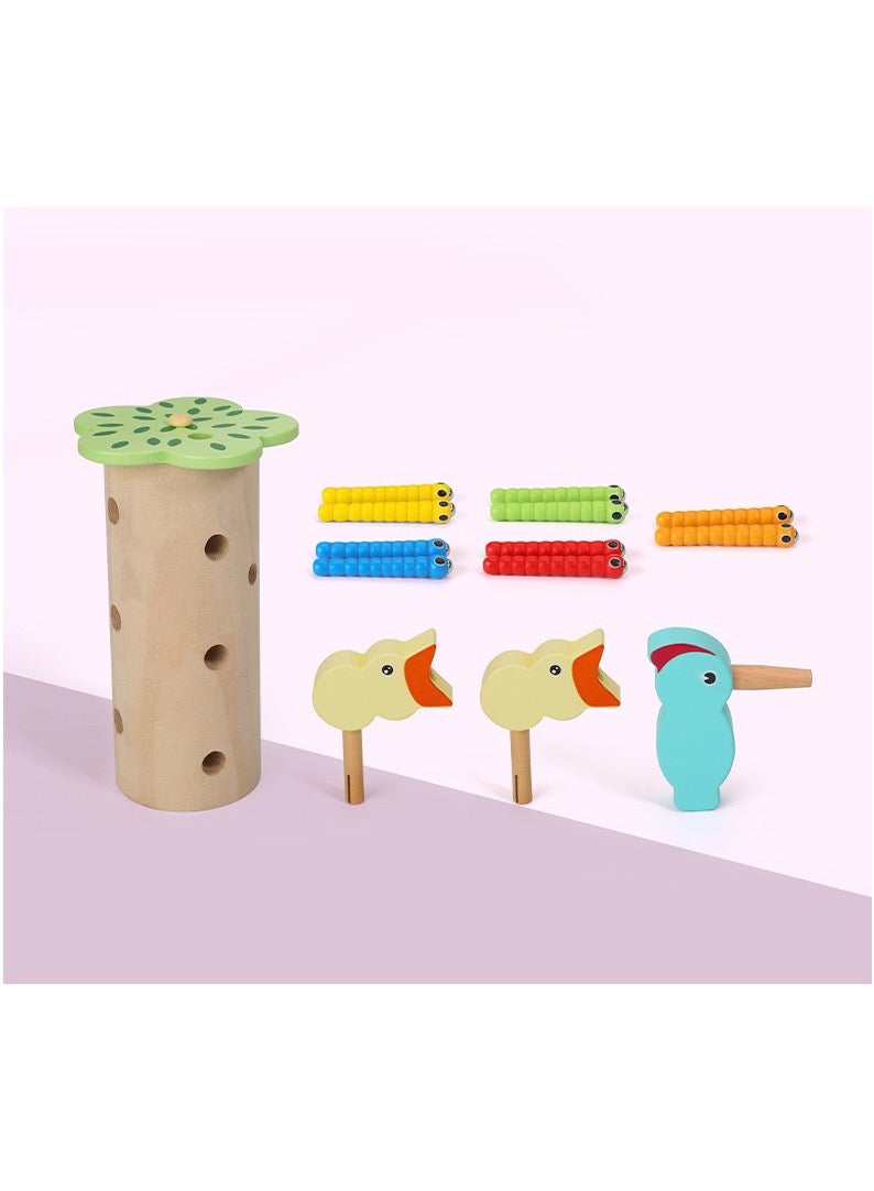 Catching Worms Game Magnetic Toy For Children Early Learning Education