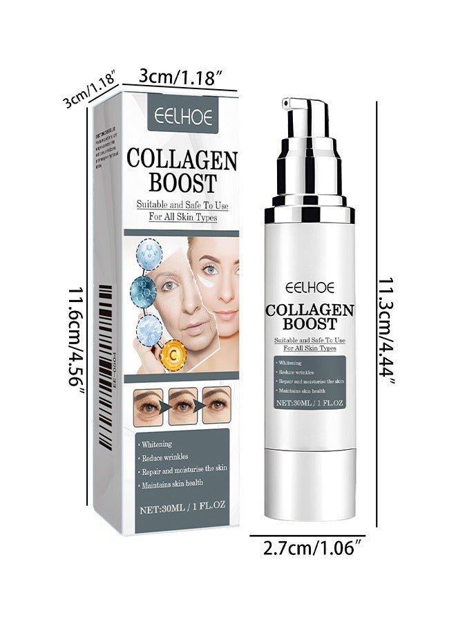 Collagen Anti-Wrinkle Cream, 30ml Anti Wrinkle Serum, Lightens Fine Lines, Firming and Moisturizes Skin Repair Cream