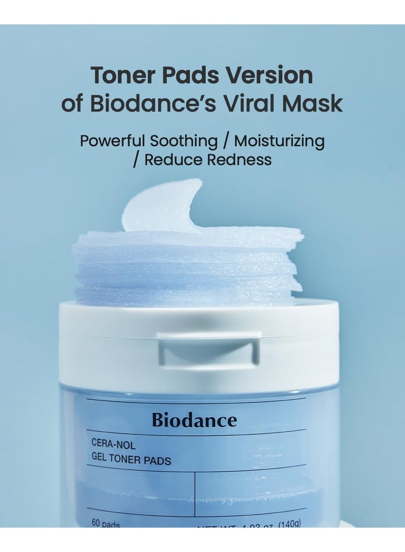 Biodance Cera-nol Gel Toner Pads 4.93 fl.oz.(140g), 60Pads