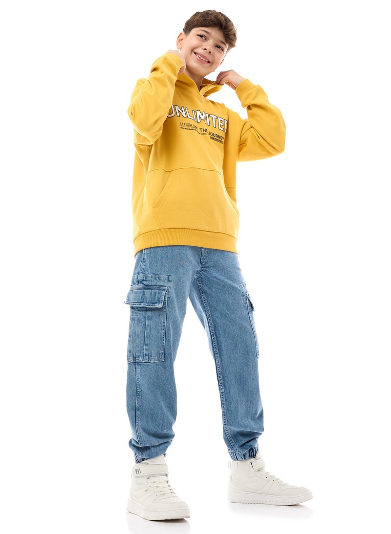 Boys' Hoodie  (8-14yrs) Mustard