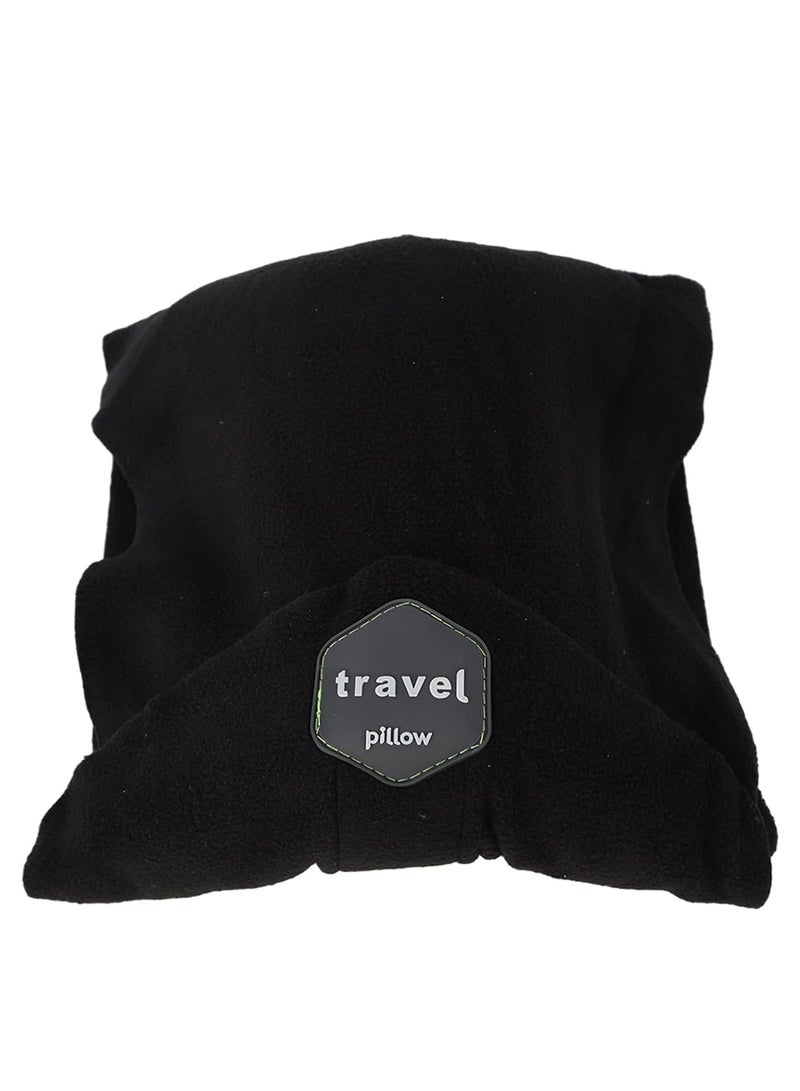 Travel Pillow, Compact Stylish Soft Support Nap Neck Pillow Professional for Office (Black)